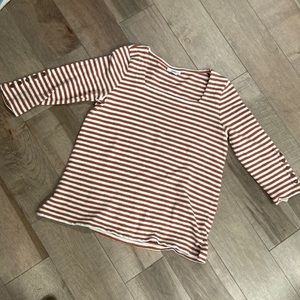 J Jill striped square neck top, size S